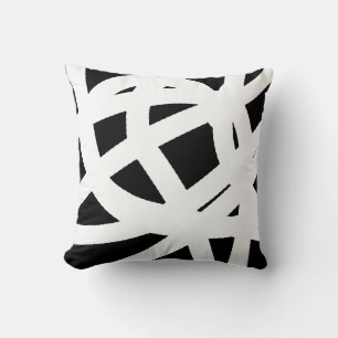 Almofada de Arremesso de Arte Abstrata Branco no P