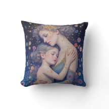 Almofada de Arremesso de Arte de Mãe e Filho