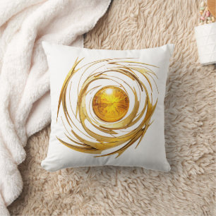 Almofada de Arremesso de Arte do Sol Dourado