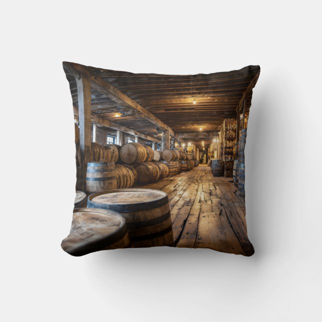 Almofada de Arremesso de Bourbon Whiskey Rickhouse (Frente)