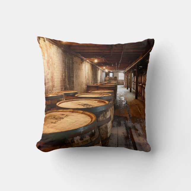 Almofada de Arremesso de Bourbon Whiskey Rickhouse (Frente)