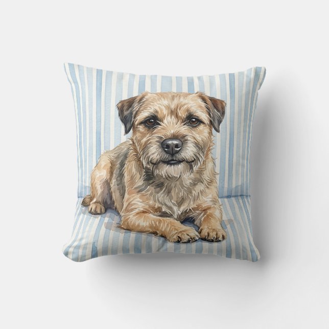 Almofada de Arremesso de Cachorro Border Terrier e (Frente)