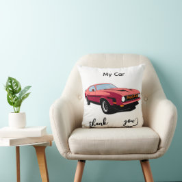 Almofada de Arremesso de Carro Vermelho Grande – D