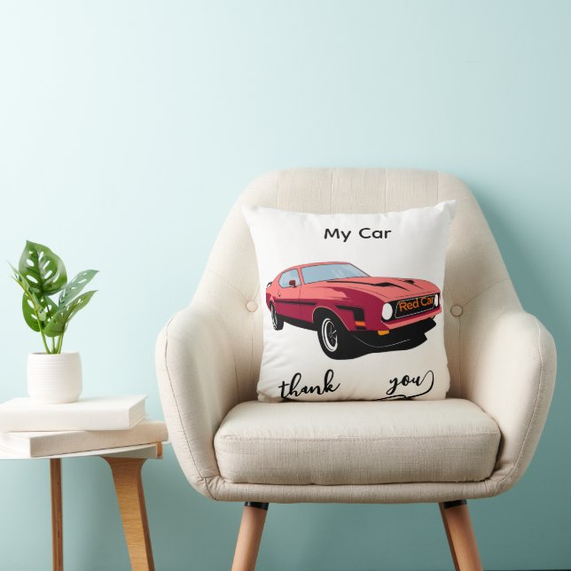 Almofada de Arremesso de Carro Vermelho Grande – D (Cadeira)