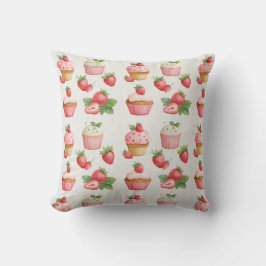 Almofada de Arremesso de Cupcake de Morango Cottag
