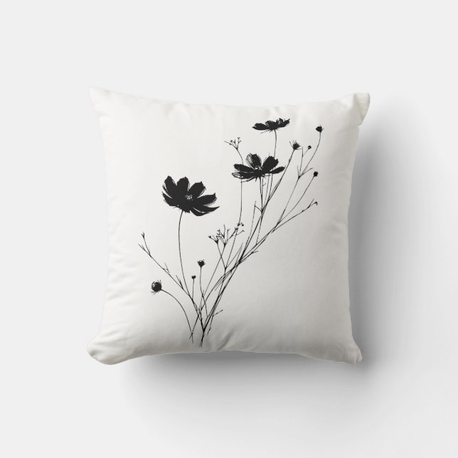 Almofada de Arremesso de Flor Silvestre Artística  (Frente)
