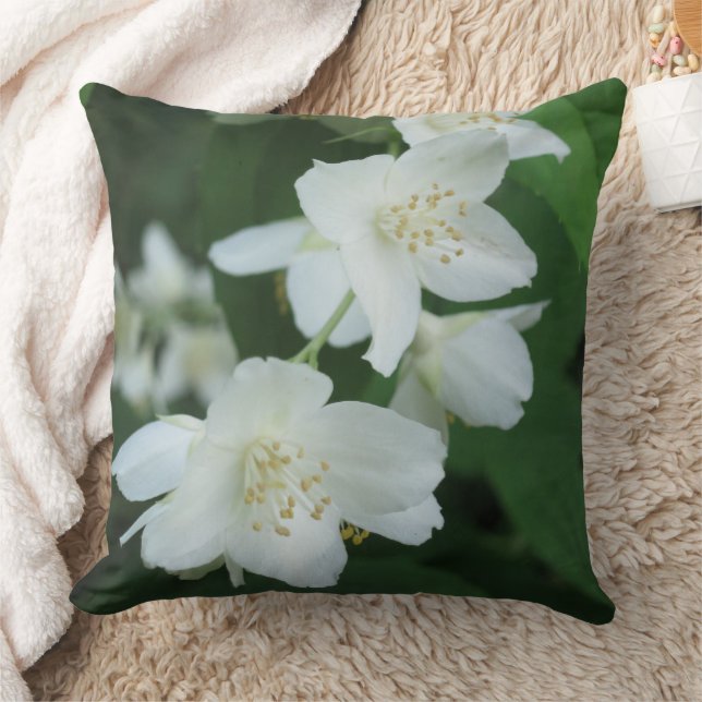 Almofada de Arremesso de Flores de Jasmim com Nome (Cobertor)
