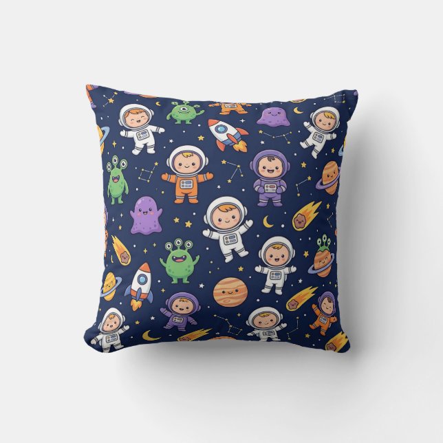 Almofada de Arremesso de Foguete Espacial – Design (Frente)