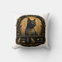 Almofada de Arremesso de Gato Sphynx Decoração Egi