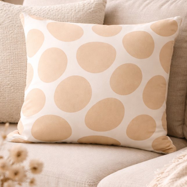Almofada de Arremesso de Geometria de Areia Macia (Soft sand tones and rounded geometry bring grounded balance to modern neutral spaces)