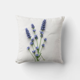 Almofada de Arremesso de Lavanda em Aquarela Rústi