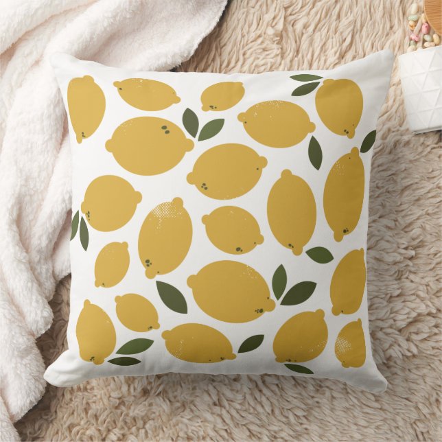 Almofada de Arremesso de Limão Amarelo (Cobertor)