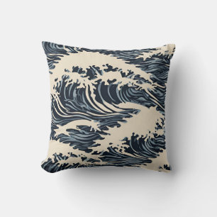 Almofada de Arremesso de Onda Japonesa