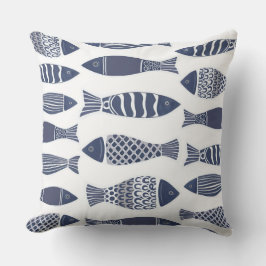 Almofada de Arremesso de Peixe Azul