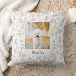 Almofada de Arremesso de Poodle de Foto Personali