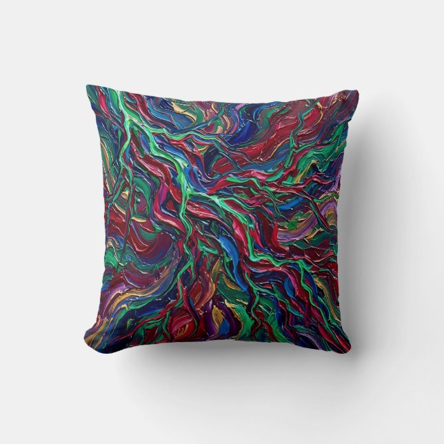 Almofada de Arremesso de Raio – Abstrato em Tom de (Frente)