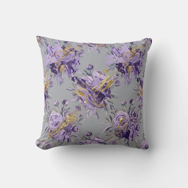 Almofada de Arremesso de Ranúnculo Lavanda (Frente)
