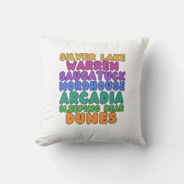 Almofada de Arremesso de Texto Arco-íris das Dunas