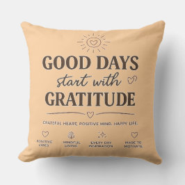 Almofada de Arremesso Dias Bons Começam Com Gratid