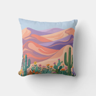 Almofada de Arremesso do Deserto Violeta Pêssego
