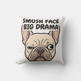 Almofada de Arremesso Dramática de Bulldog Francês