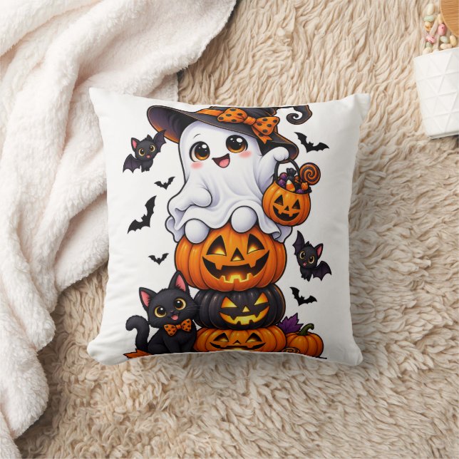 Almofada de Arremesso Feliz Halloween (Cobertor)