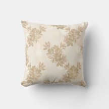 Almofada de Arremesso Floral Azaléia Champagne