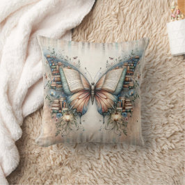 Almofada de Arremesso Floral Borboleta Livro, Deco