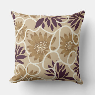Almofada de Arremesso Floral Botânico Boho, Bege N