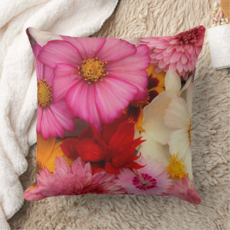 Almofada de Arremesso Floral Rosa e Vermelho Vibra