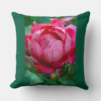Almofada de Arremesso Floral Rosa Elegante com Gr