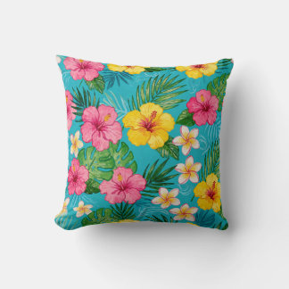 Almofada de Arremesso Floral Tropical Brilhante