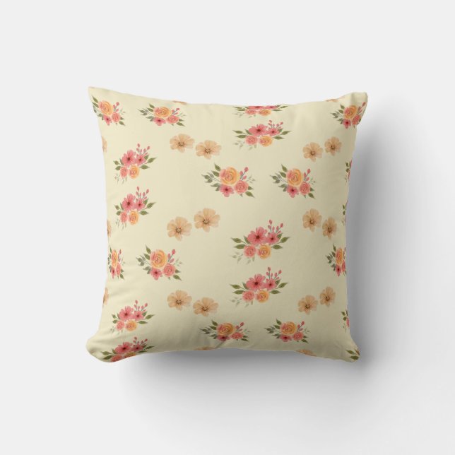 Almofada de Arremesso Floral Vintage  (Frente)