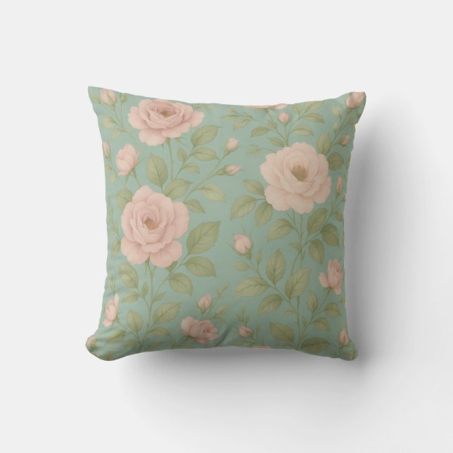 Almofada de Arremesso Floral Vintage (Frente)