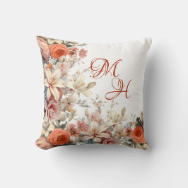 Almofada de Arremesso Floral Vintage Jardim Inglês