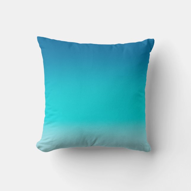 Almofada de Arremesso Gradiente Azul para Verde Ág (Frente)