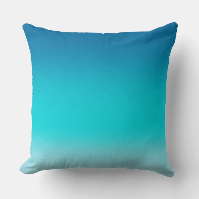 Almofada de Arremesso Gradiente Azul para Verde-Az (Frente)