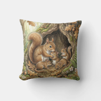 Almofada de Arremesso Infantil Mamãe Esquilo da Fl