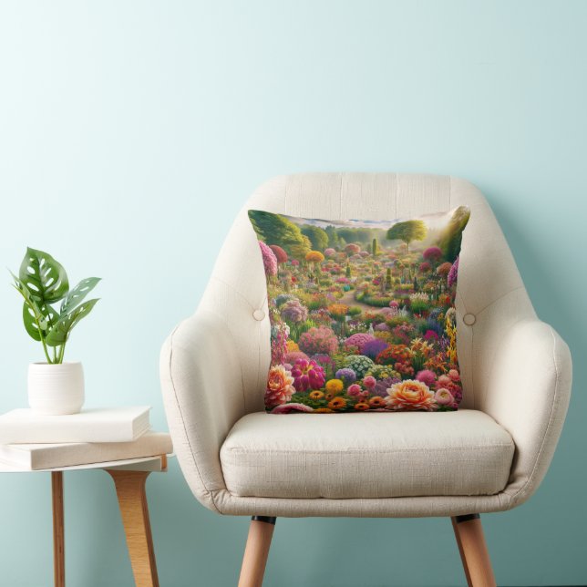 Almofada de Arremesso Jardim de Flores de Fantasia (Cadeira)