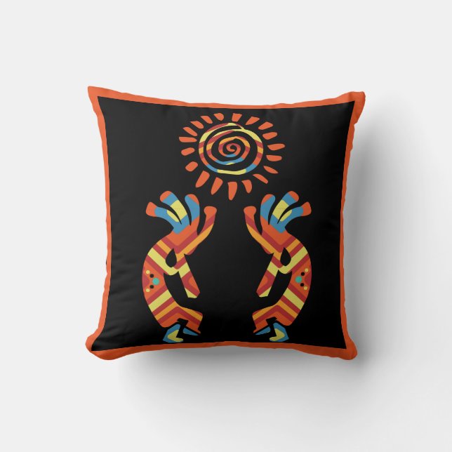 Almofada de Arremesso Kokopelli Reversível (Frente)