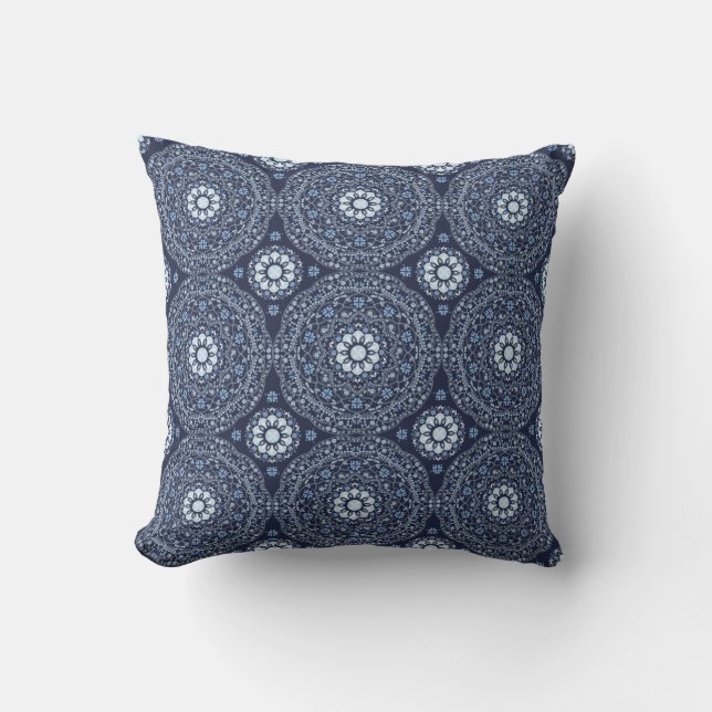 Almofada de Arremesso Mandala Azul (Frente)