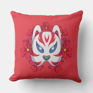 Almofada de Arremesso Máscara de Raposa Kitsune Ja