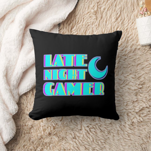 Almofada de Arremesso Neon Glitch Gamer | Decoraçã (Cobertor)