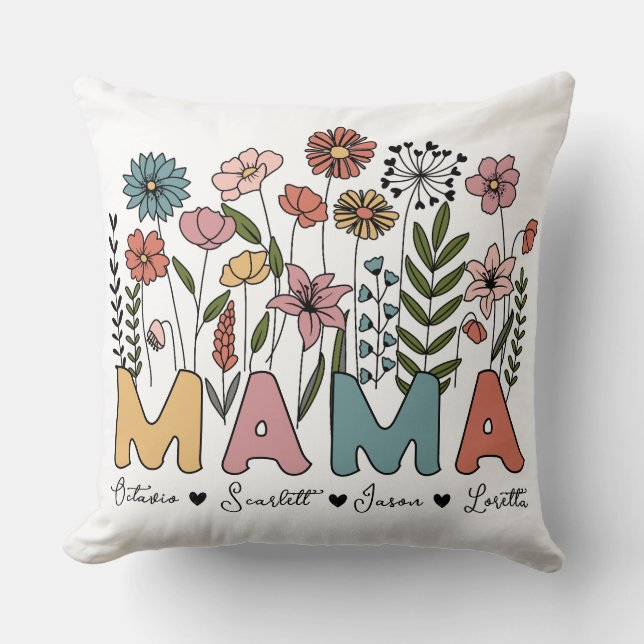 Almofada de Arremesso Personalizada da Mamãe Com N (Frente)