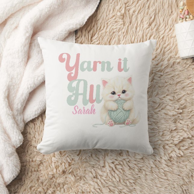 Almofada de Arremesso Personalizada Yarn it All (Cobertor)