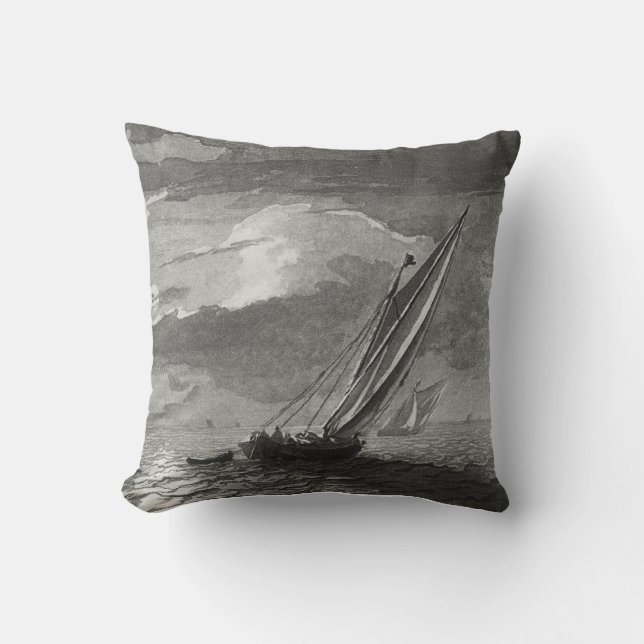 Almofada de Arremesso Temática de Velho Barco à Ve (Frente)