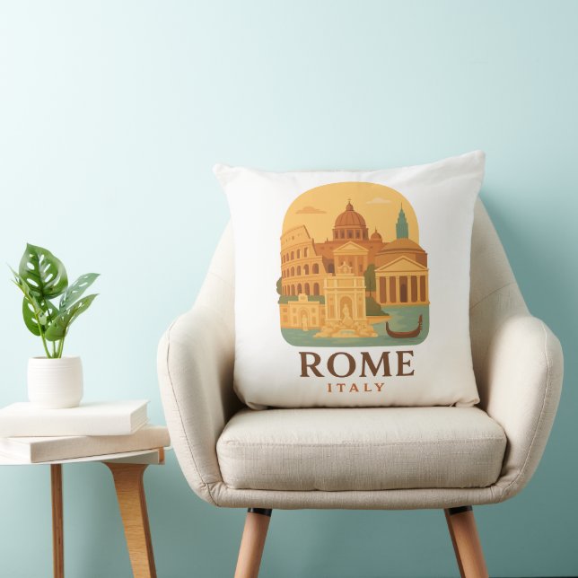 Almofada de Arremesso Vintage Rome Colosseum & Pan (Cadeira)