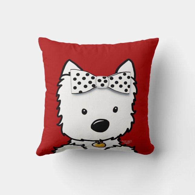 Almofada de Arremesso Westie Girl (Verso)