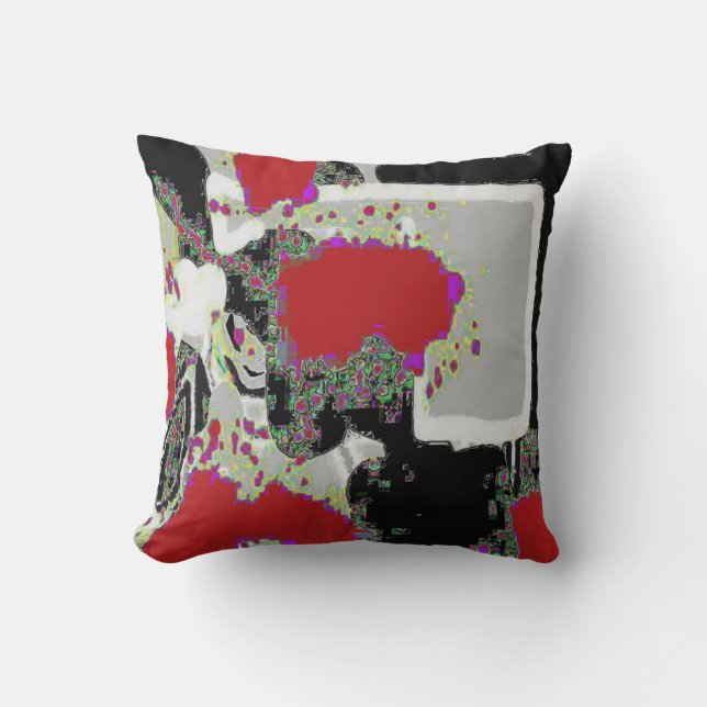 almofada de arte abstrata (Frente)