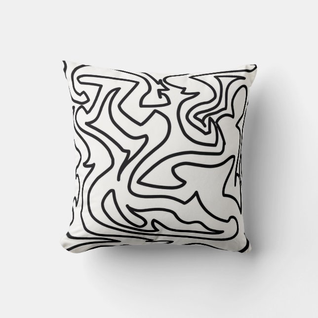 Almofada de Arte Abstrato Elegante (Frente)